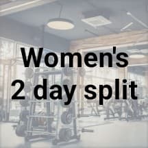 2 day split for women