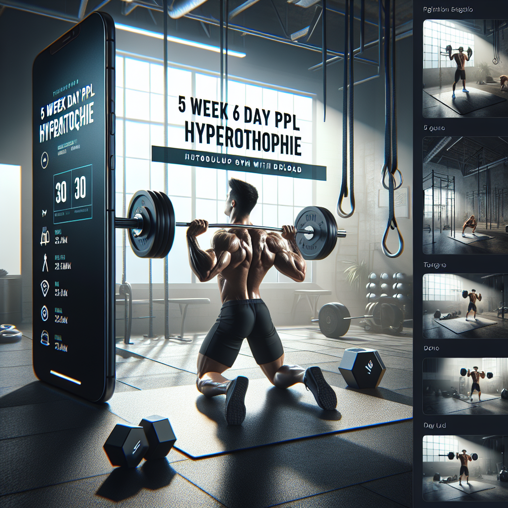 5 week 6 day PPL hypertrophy with deload