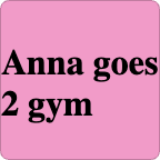 Anna Banana goes to the gym